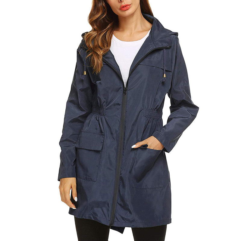 Women's Lightweight Raincoat with Tailored Design