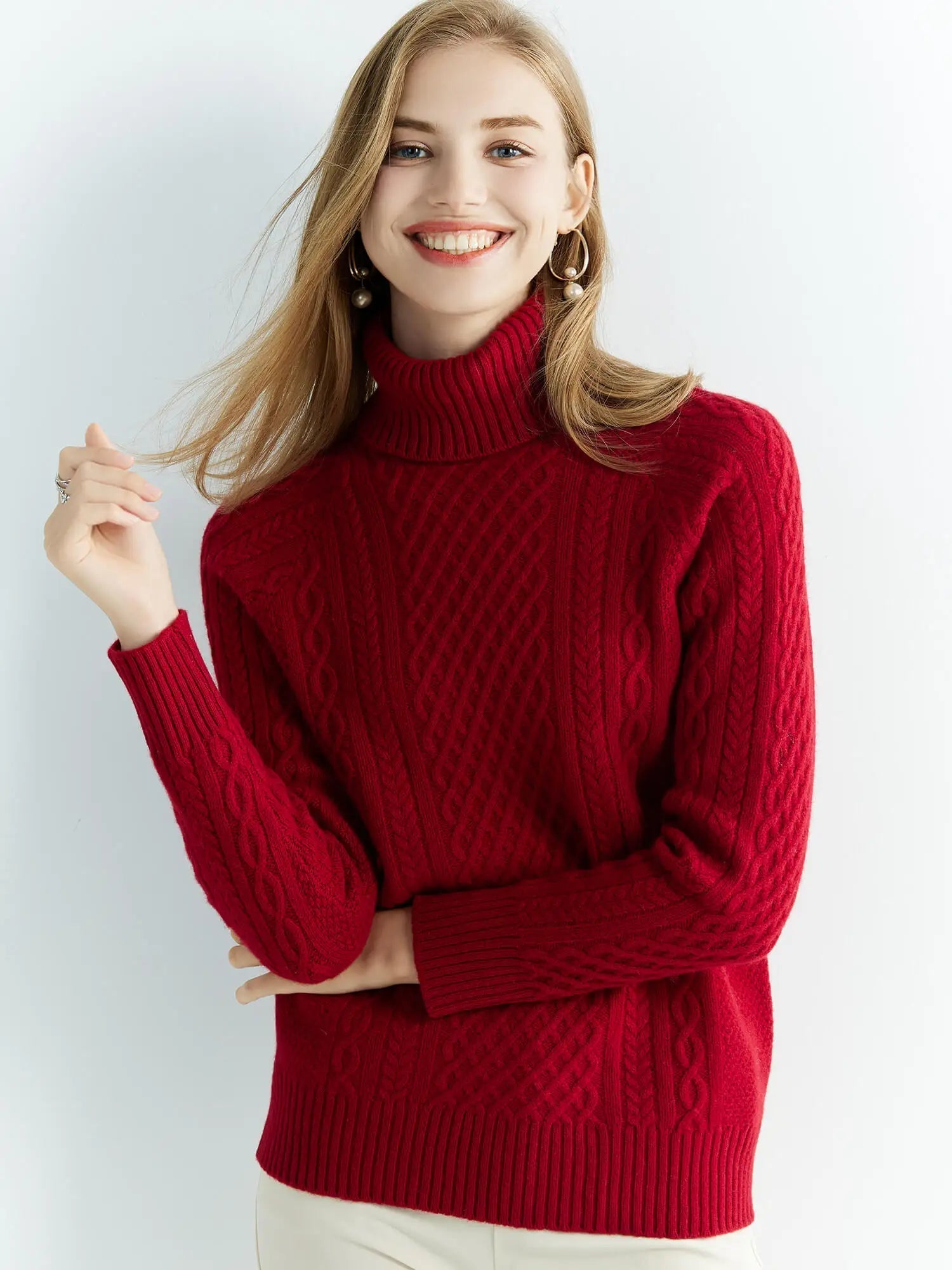 Women's Merino Wool Turtleneck Sweater