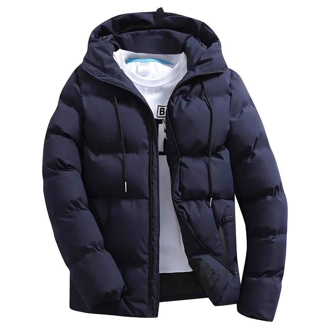 Men's Puffer Winter Jacket with Hood