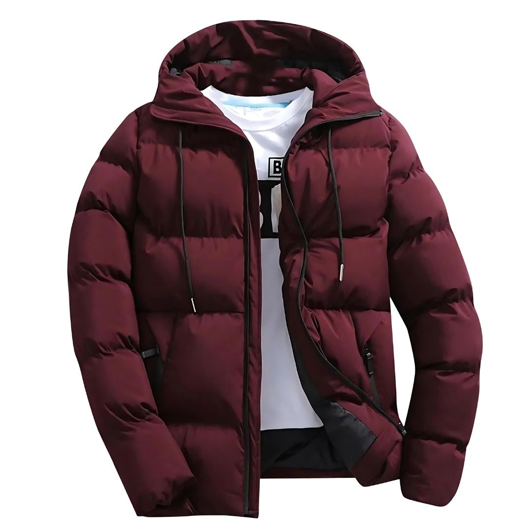 Men's Puffer Winter Jacket with Hood