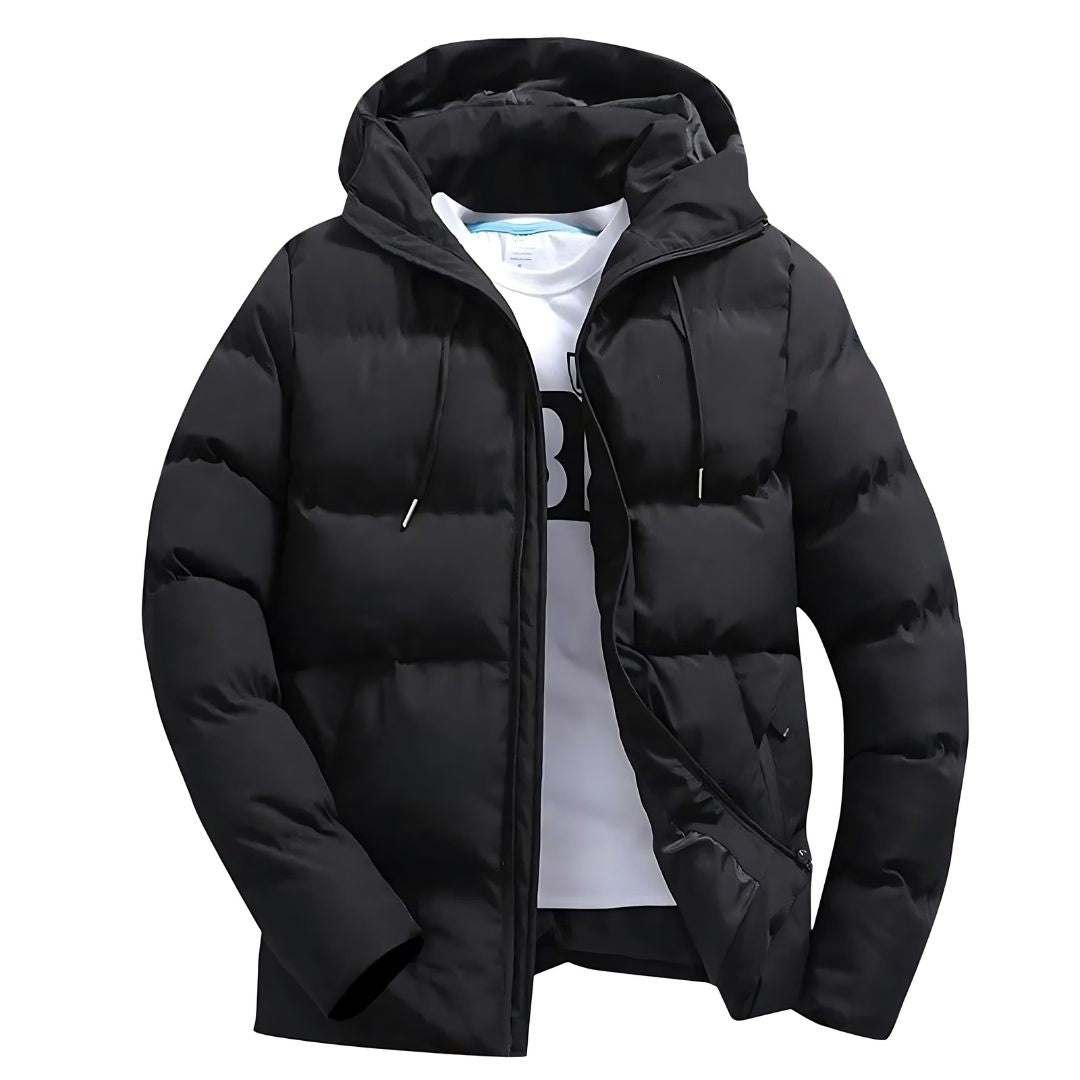Men's Puffer Winter Jacket with Hood