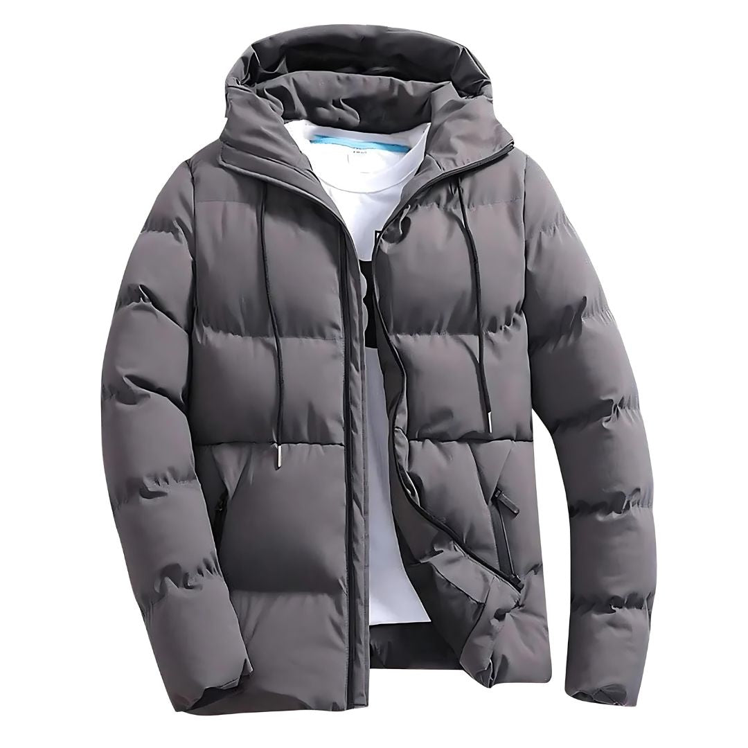 Men's Puffer Winter Jacket with Hood