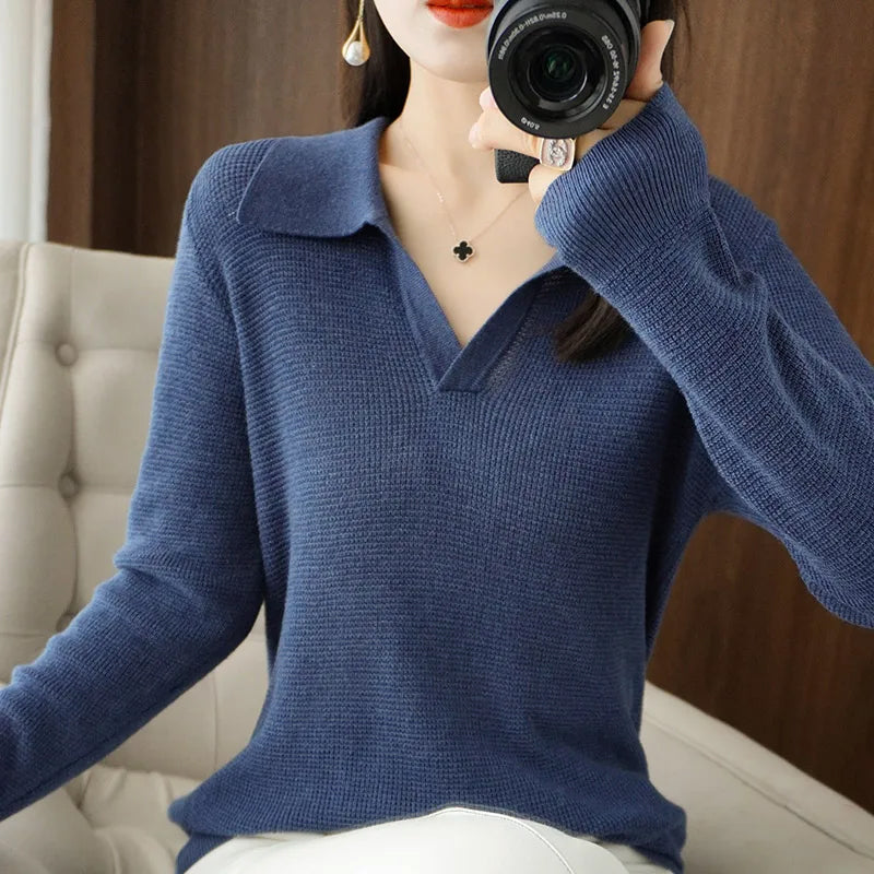 Women's V-Neck Knit Pullover