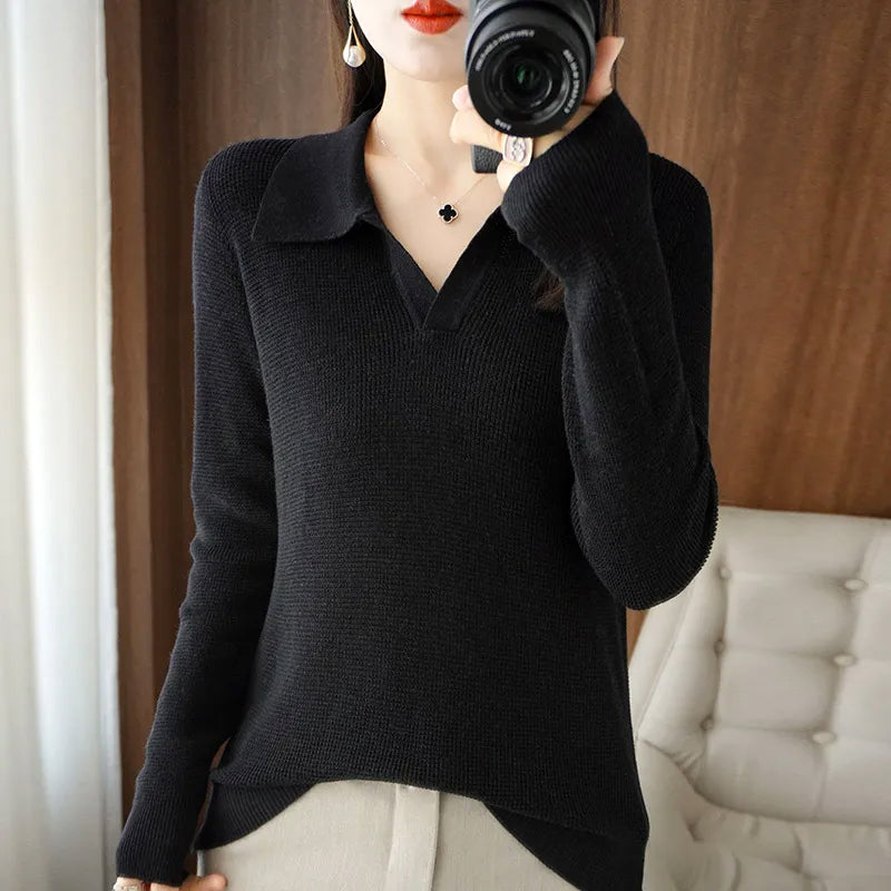 Women's V-Neck Knit Pullover