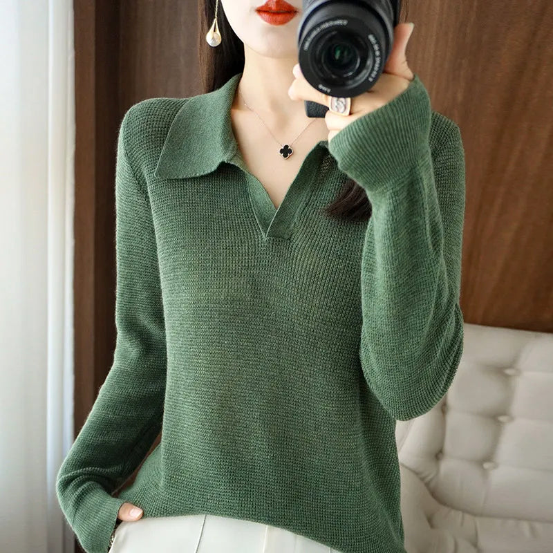 Women's V-Neck Knit Pullover