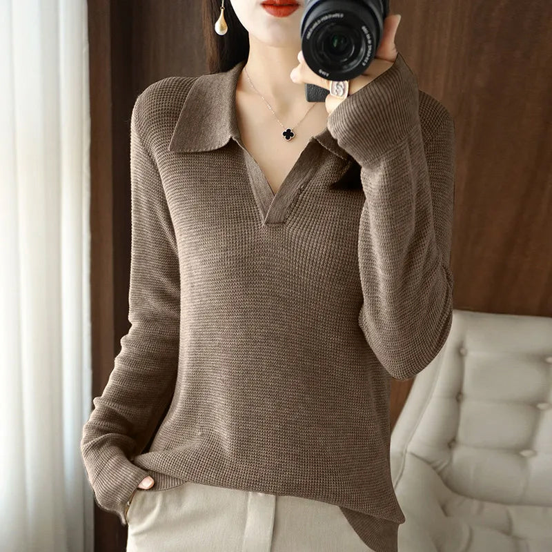 Women's V-Neck Knit Pullover