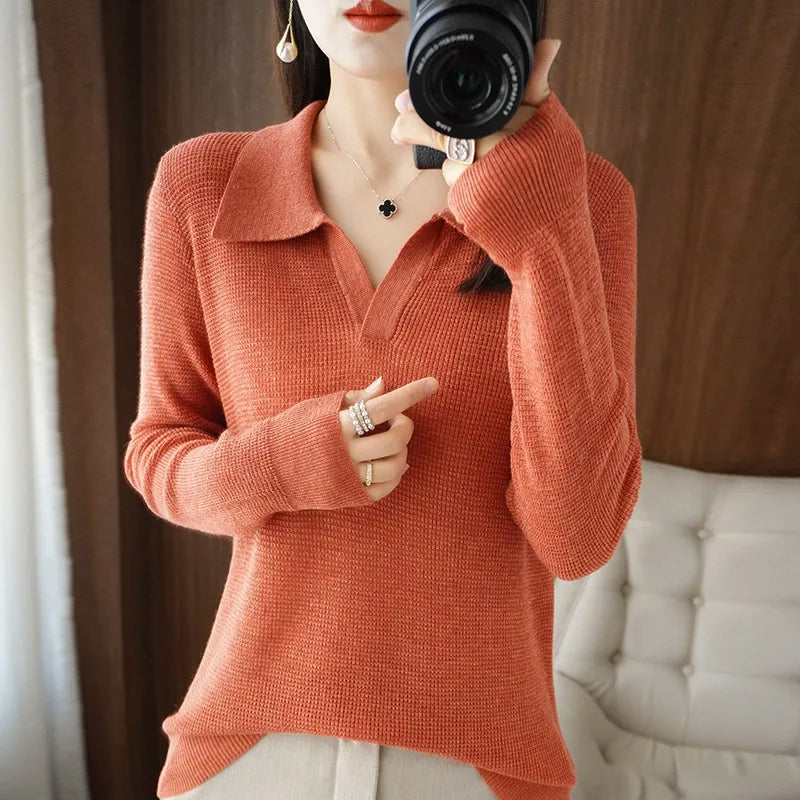 Women's V-Neck Knit Pullover
